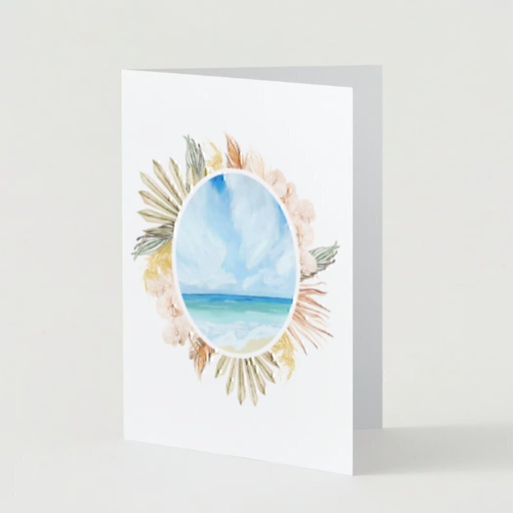 Liz Fe Art Beach Custom Greeting Cards (Pack of 5)